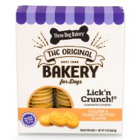 Three Dog Bakery® Lick'n Crunch!® Golden & Peanut Butter, 310077, 13 OZ