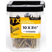 BIG TIMBER® Gold T-25 Flat Head Screw, 56-Count Bucket, 1YTX10312, #10 x 3-1/2 IN