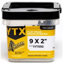 BIG TIMBER® Gold T-25 Flat Head Screw, 121-Count Bucket, 1YTX92, #9 x 2 IN