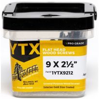 BIG TIMBER® Gold T-25 Flat Head Screw, 100-Count Bucket, 1YTX9212, #9 x 2-1/2 IN