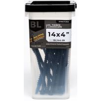 BIG TIMBER® Hex Head Black Log Screw, 25-Count Bucket, BL144-25, #14 x 4 IN