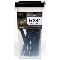 BIG TIMBER® Hex Head Black Log Screw, 25-Count Bucket, BL146-25, #14 x 6 IN