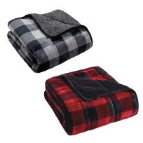River Oaks Machine Washable Velvet to Sherpa 10 lb Weighted Throw Blanket, BOM-10VLSH-SL, 50 IN x 60 IN