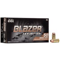 CCI® Blazer® Brass 40 S&W 180 GR FMJ Centerfire Cartridges, 50-Rounds, 5220