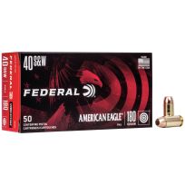 FEDERAL® 40 S&W 180GR American Eagle FMJ Centerfire Pistol Cartridges, 50-Rounds, AE40R1