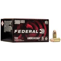 FEDERAL® 9MM LUGER 115GR American Eagle FMJ Centerfire Pistol Cartridges, 100-Rounds, AE9DP100