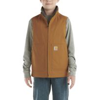 Carhartt Boy's Canvas Sherpa Lined Vest