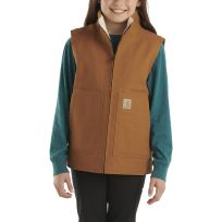 Carhartt Girl's Canvas Sherpa Lined Vest