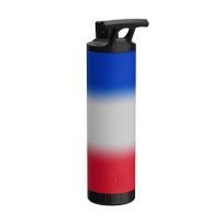 WYLD GEAR® Mag Series Flask Stainless Steel Water Bottle, 24-MAG-RWB, Red / White / Blue, 24 OZ