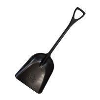 Bully Tools One-Piece Poly Scoop Shovel with D-Grip Handle, 92801, Black, 42 IN