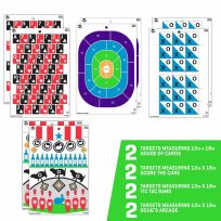 EZAIM™ Fun Get the Game On Paper Shooting Targets, 8-Pack, 15642