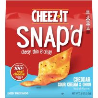 CHEEZ-IT® Snap'd Cheese Cracker Chips Cheddar Sour Cream and Onion, 2410011486, 7.5 OZ