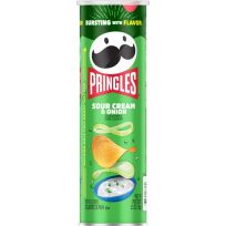 PRINGLES® Potato Crisps Chips Sour Cream and Onion, 3800013842, 5.5 OZ