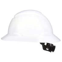 3M Full-Brim Non-Vented Hard Hat with Ratchet Adjustment, CHH-FB-R-W6-SL, White