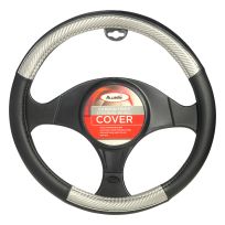 ALLISON® Carbon Fiber Steering Wheel Cover, 95-0667, Black