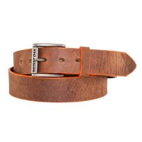 Mossy Oak 1 1/2" Single-Ply Blaze Orange Edge Leather Belt