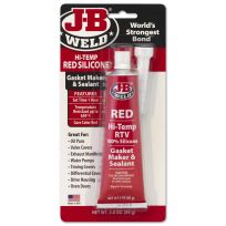 J-B WELD® Hi-Temp RTV Red Silicone Gasket Maker & Sealant, 31314, 3 OZ