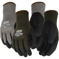 Kinco Assorted Frost Breaker® Thermal Glove with Knit Shell & Latex Palm, 2-Pair, 1782-2PK-L, Dark Green / Gray, Large