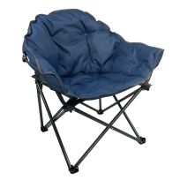 Black Sierra Equipment Deluxe Padded Club Chair, QACH-015-DEN-BSE, Dark Denim