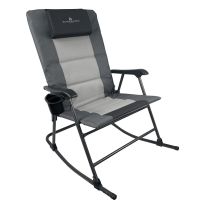 Black Sierra Equipment Leanback XL Padded Rocker Chair, RKCH-003-GRY-BSE, Gray