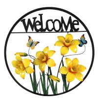 Backyard Expressions Daffodils Welcome Wheel, 912013, 29 IN