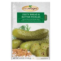 Mrs. Wages Zesty Bread & Butter Pickles Quick Process® Pickle Mix, W659-J6425, 6.2 OZ