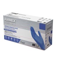 Ammex Professional Nitrile Exam Gloves, ACNPF46100, Blue, Large