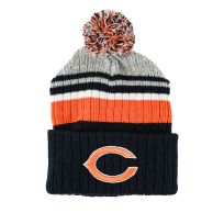 NFL Bears Slope Side Cuffed Knit Hat, JU25, Navy, One Size Fits Most