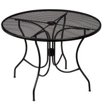 Meadowcraft Hanson 42" Mesh Round Dining Table, 8243000-01, Charcoal