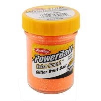 Berkley PowerBait® Glitter Trout Bait Dough, Fluorescent Orange, 1004942
