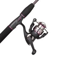 Shakespeare Ladyfish® Spinning Combo Rod & Reel, 6 FT 2-Piece, Medium, LADYSP60M30, Pink