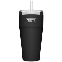 YETI® Rambler® Tumbler with Straw Lid, 21071500644, Black, 26 OZ