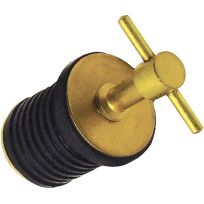 Shoreline Marine Twist Drain Plug, Brass, SL52182, 1 IN