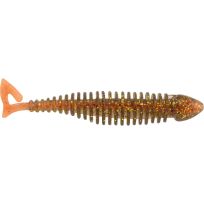 Matzuo Gaikotsu Ribbed Curl Tail, 8-Pack, MTZGKCT4.0FTWRM, Worm, 4 IN