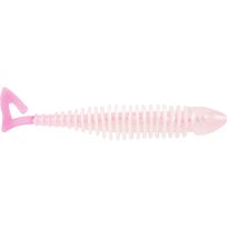 Matzuo Gaikotsu Ribbed Curl Tail, 8-Pack, MTZGKCT4.0PRLPNK, Pearl Pink, 4 IN