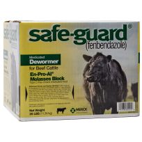 Rancher's Choice Safe-Guard Medicated Dewormer for Beef Cattle (20% Protein Block), B9705, 25 LB