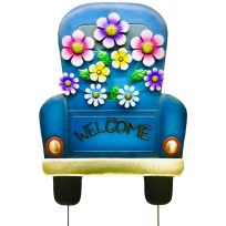Cheap Carls Welcome Car with Flowers on Two Poles, 40 IN x 23 IN, 903-00174