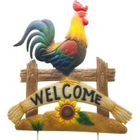 Cheap Carls Rooster with Welcome Sign, 36 IN x 27 IN, 903-00243