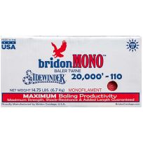 Bridon Monofilament Twine, 110# Knot Strength, TW200-002-1301, Red / White, 20000 FT
