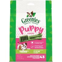 Greenies™ Puppy 6+ Months TEENIE Natural Dental Care Chews Oral Health Dog Treats, 471-190-15, 12 OZ Bag
