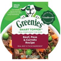 Greenies™ SMART TOPPER™ Wet Mix-In for Dogs, Beef, Peas & Carrots Recipe, 471-616-15, 2 OZ