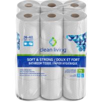 Clean Living™ Bathroom Tissue Double Roll, 24-Count, 10048270