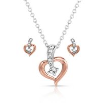 Montana Silversmiths Heart on the Line Jewelry Set, JS5626