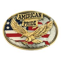Montana Silversmiths American Pride Attitude Belt Buckle, 60806P