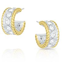Montana Silversmiths Crystal Shine in Gold Small Hoop Earrings, ER61133