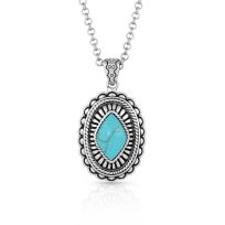 Montana Silversmiths Turquoise Magic Stamped Pendant Necklace, NC5035