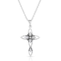 Montana Silversmiths Star of Wonder Crystal Cross Necklace, NC5366