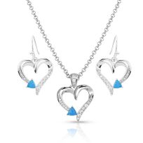 Montana Silversmiths Love Everlasting Opal Crystal Jewelry Set, JS5708