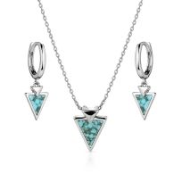 Montana Silversmiths Pointed Path Turquoise Jewelry Set, JS5777