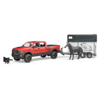 Bruder Toys RAM 2500 Pickup Truck with Horse Trailer and Horse, 2501
